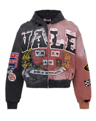 Vale Forever Two Face Zip Up Hoodie Black